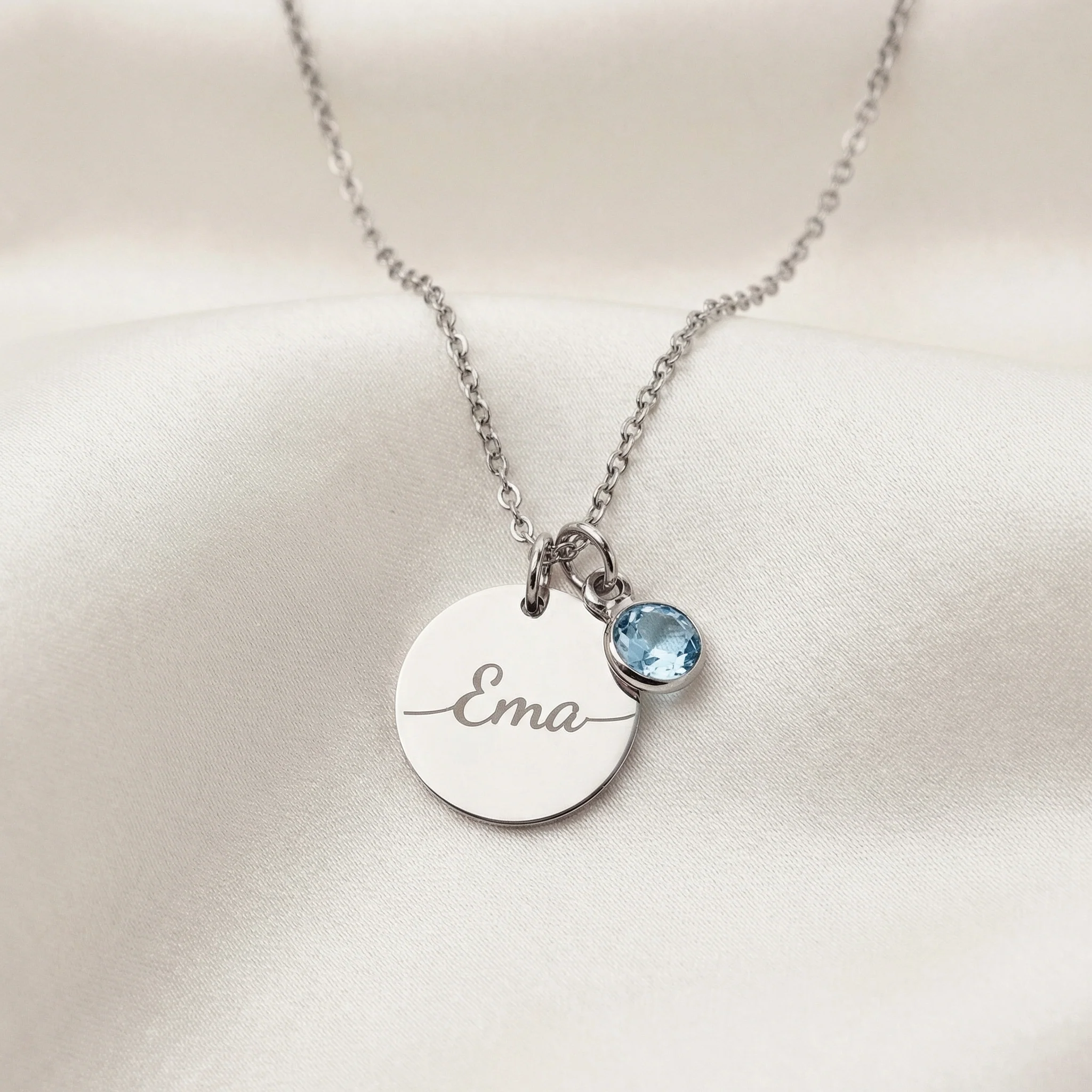 Necklace: Name Birthstone - Image 4