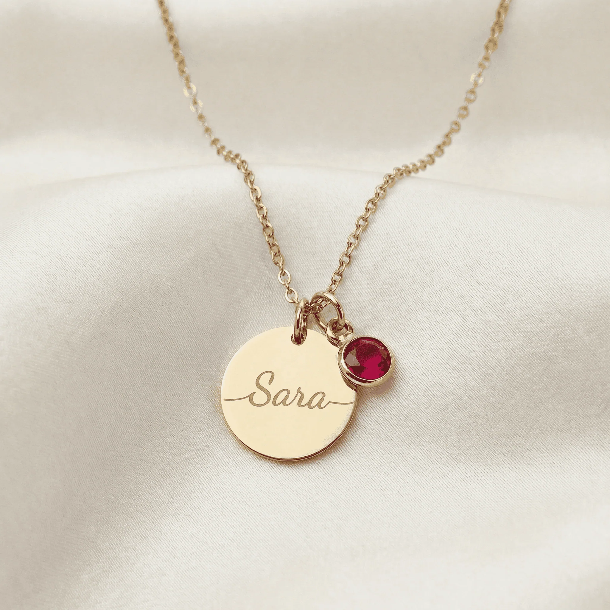 Necklace: Name Birthstone - Image 6